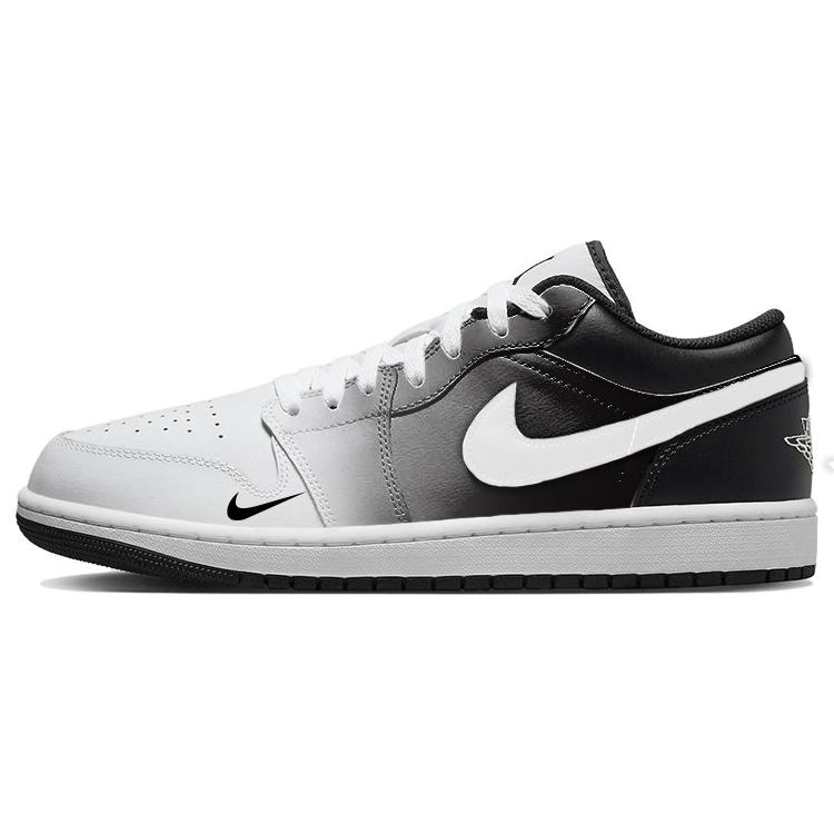 Jordan Air Jordan 1 Slip-Resistant Low-Top Vintage Basketball Shoes Men's White Black