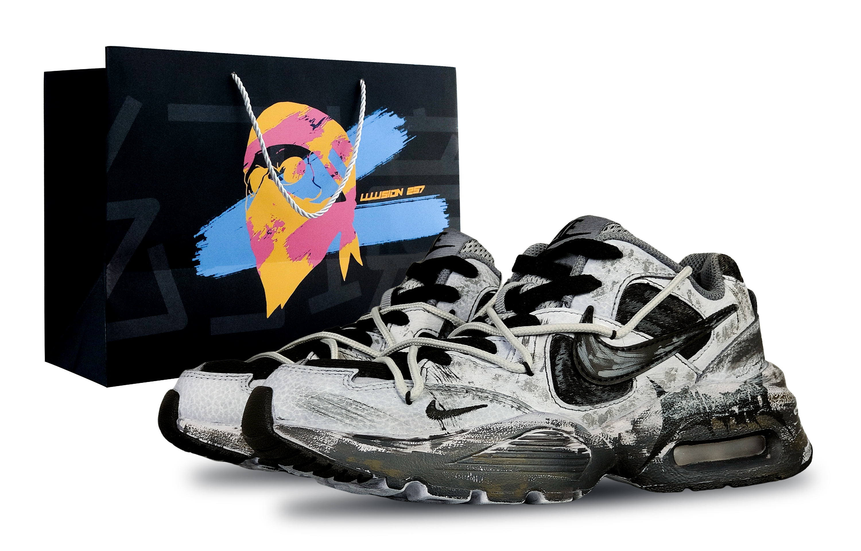 Nike Air Max Fusion Anti-Slip Wear-Resistant Low-Top Casual Running Shoes Women's Black White купить в интернет-магазине Yoocart с быстрой доставкой по России.