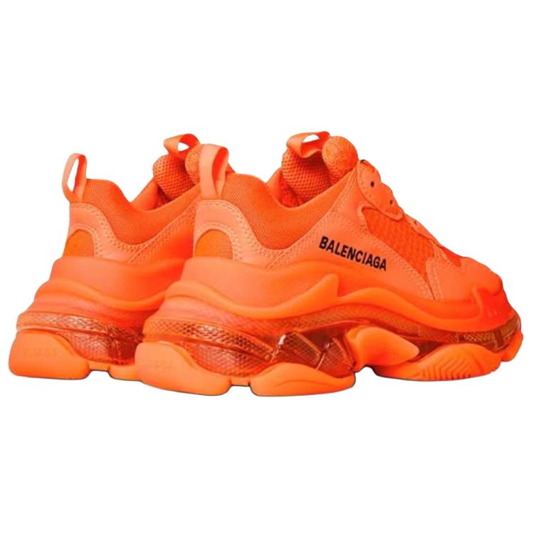 Balenciaga Triple S Low Top Chunky Sneakers Women's Orange