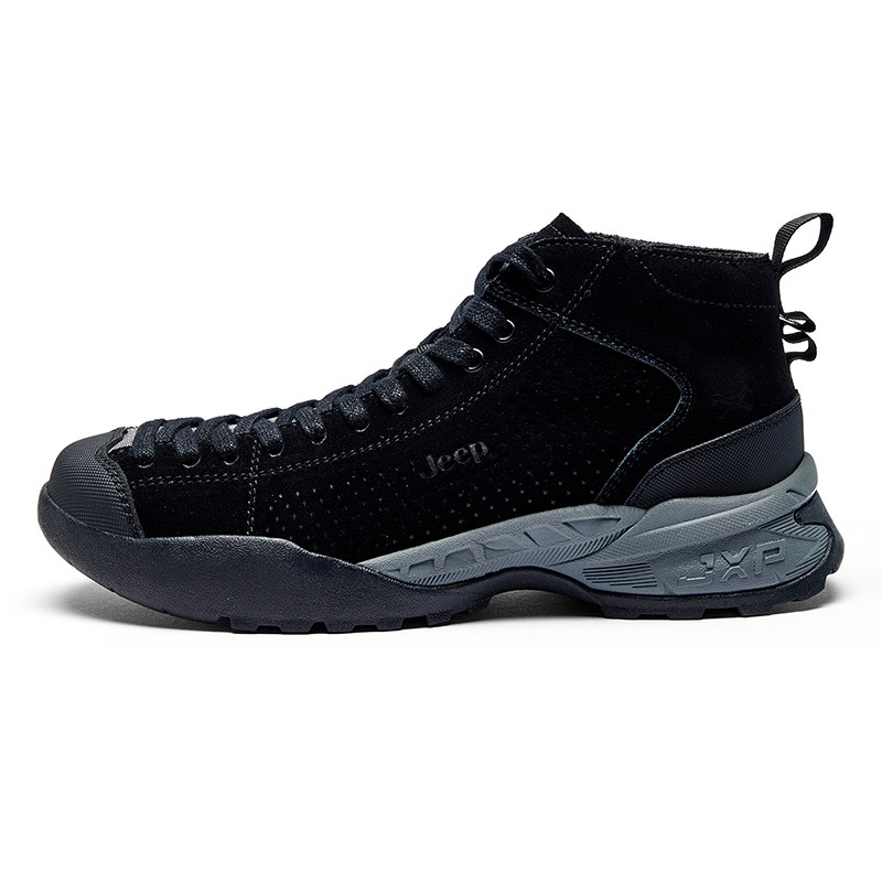 Jeep Mid Top Outdoor Shoes Men's Black