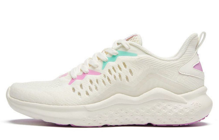 361° NFO Abrasion Resistant Low Top Running Shoes Women's White Purple