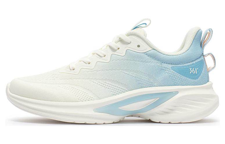361° Cushioning, Wear Resistant Low Top Running Shoes Women's White Blue