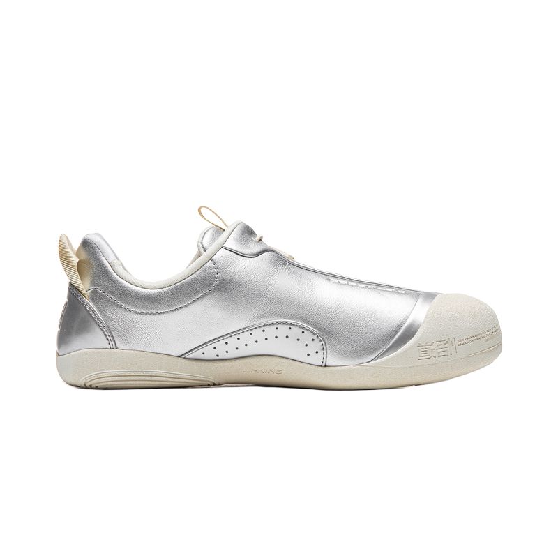 LiNing Breathable, Lightweight Coverage Low top Casual Shoes Unisex Silver