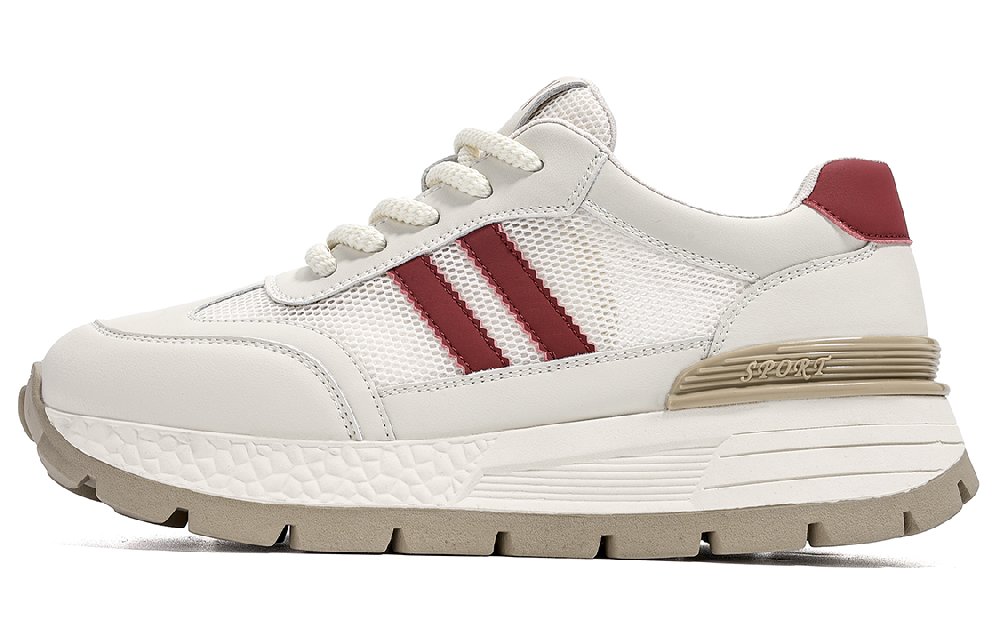 EBLAN Low-Top Casual Shoes Women's Red Beige