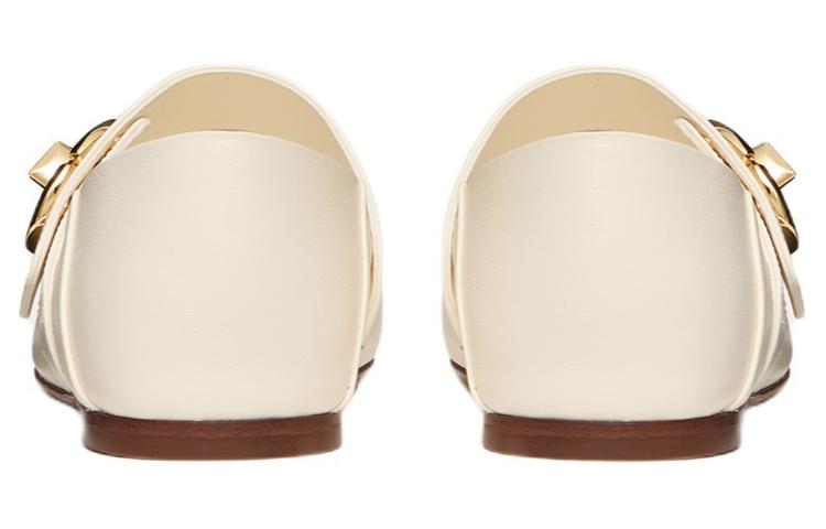 Valentino VLogo Locker Mary Jane Square Toe Ballerina Shoes Women's