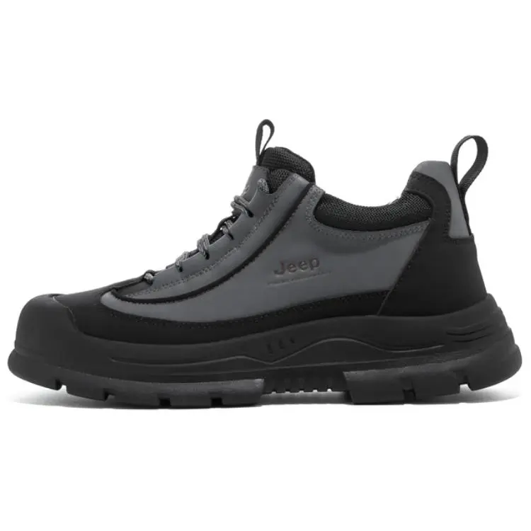 Jeep Wear-Resistant Short Outdoor Boots Men's Gray Black