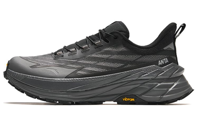 Anta Taihang Abrasion Resistant Rebound Low Top Double Layer Nitrogen Technology Running Shoes Men's Black Gray