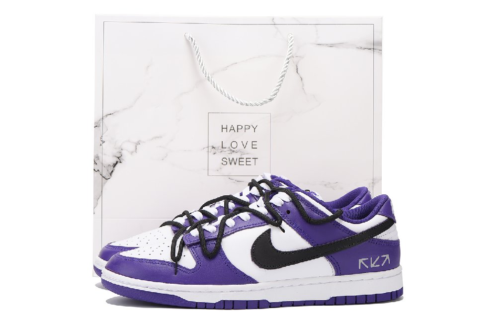 Nike Dunk Low Chestnut Low-Top Skateboard Shoes Men's Black Purple