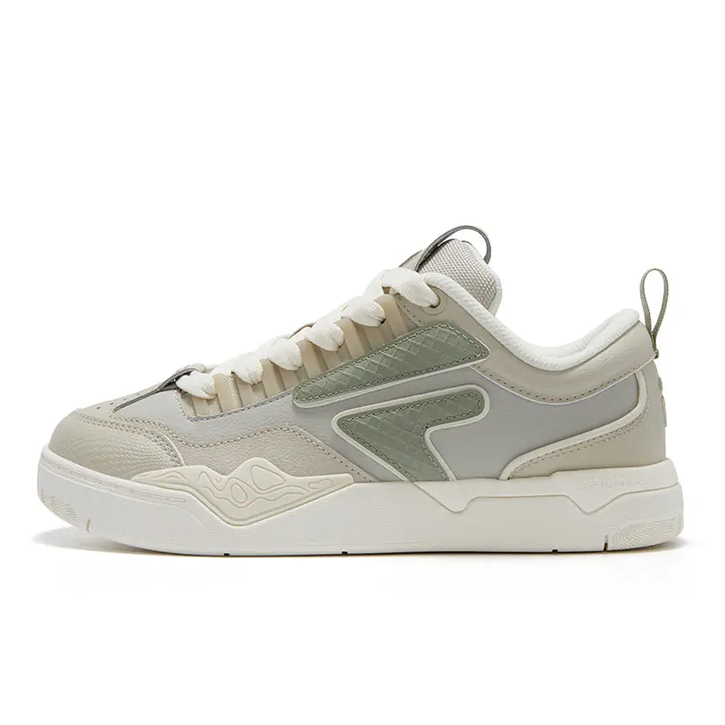 FILA FUSION Nollie Wear resistant And Lightweight Low Top Skateboard Shoes Women's Beige