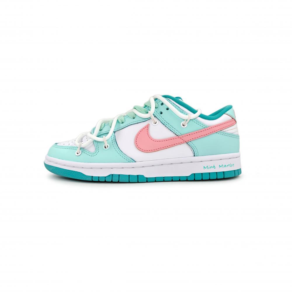 Nike Dunk Low-Top Skateboard Shoes Unisex Blue Green