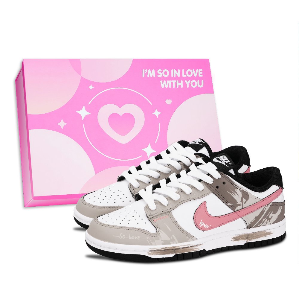 Nike Dunk Cloudy Delight Abrasion Resistant Low Top Skateboard Shoes Unisex Brown