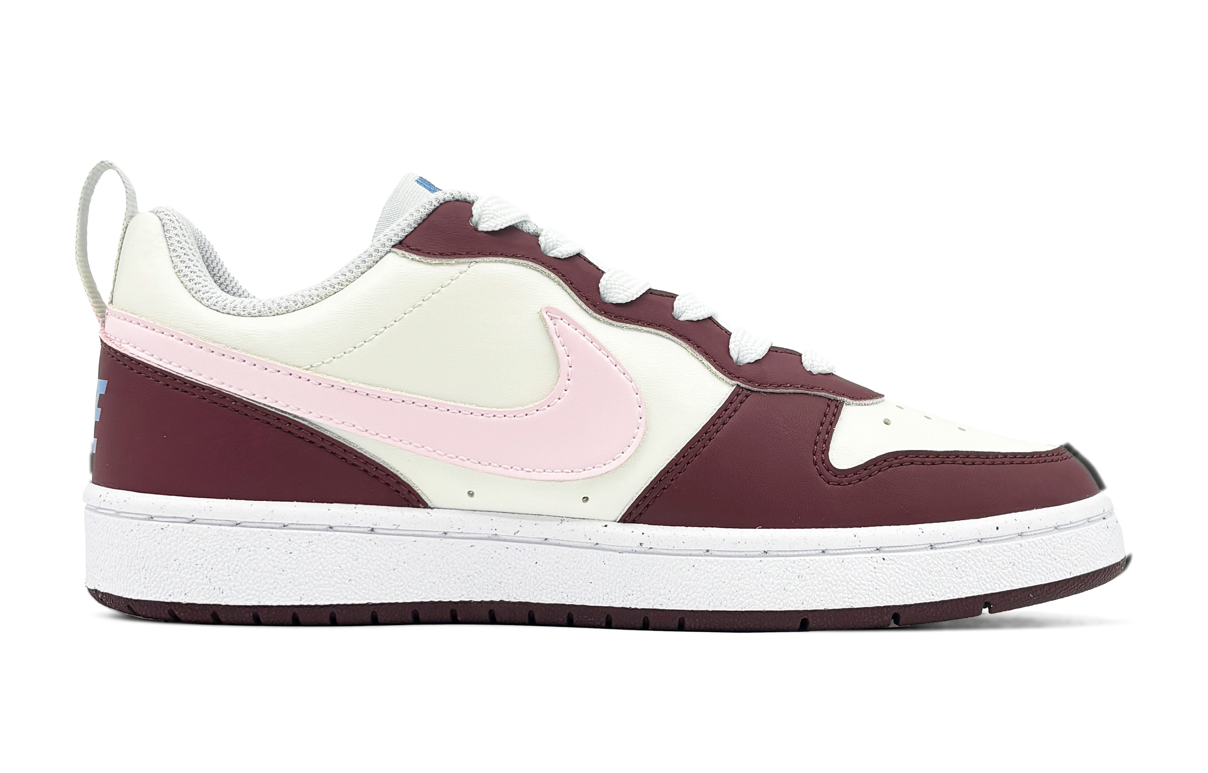 Nike Court Borough Romantic Play For Skill Abrasion Resistant Slip Resistant Low top Skateboard Shoes Women's Burgundy