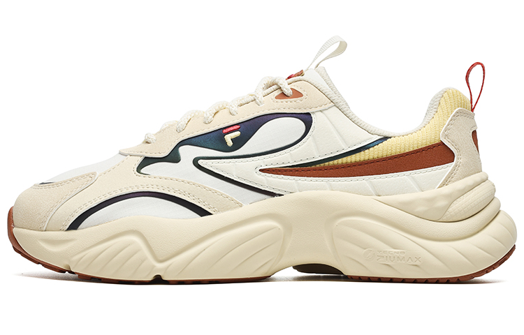 FILA FUSION Conch Wear-Resistant Low-Top Casual Shoes Women's Ecru Early Snow
