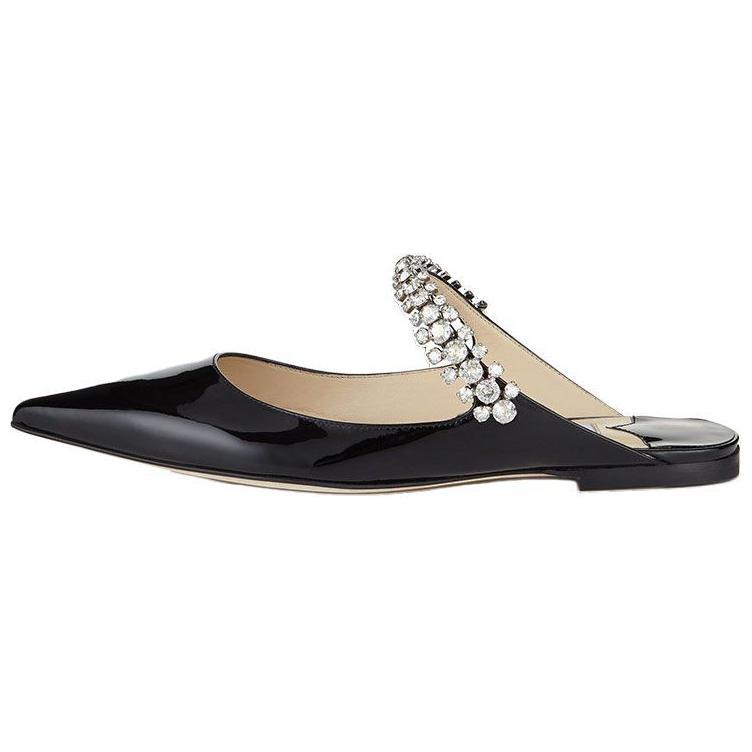 Jimmy Choo Bing Crystal-embellished Pointed Flats
