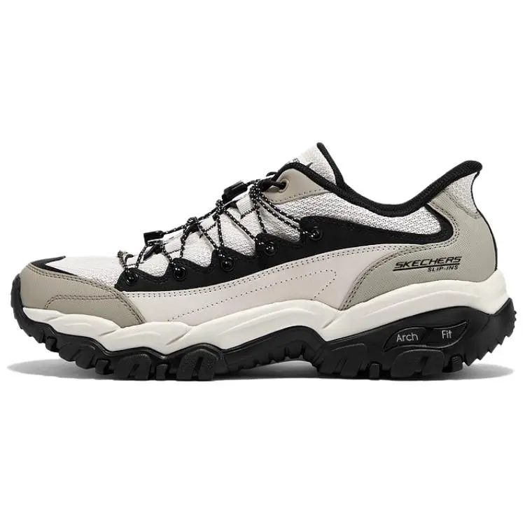 Skechers OUTDOOR MENS Abrasion Resistant Support Low top Hiking Shoes Men's Beige Gray