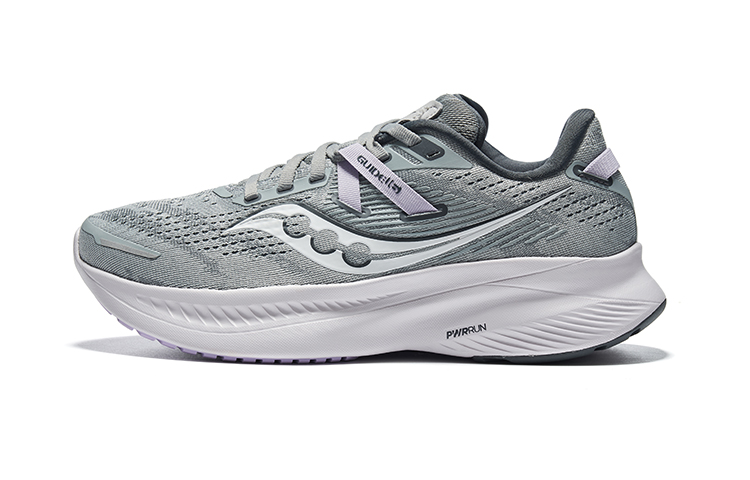 Saucony Guide 16 Cushioning And Breathable Low Top Marathon Running Shoes Women's Gray Purple