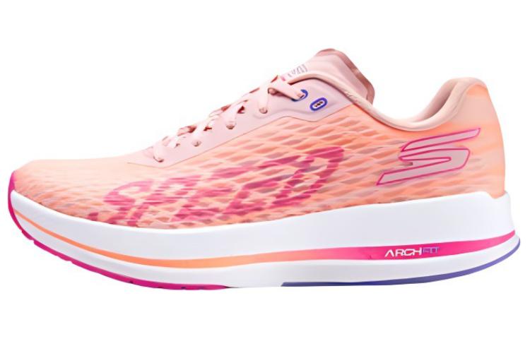 Skechers Go Run Razor 4 Cushioning Support Low-Top Casual Running Shoes Women's Pink White