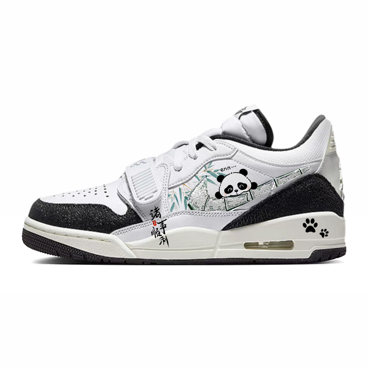 Jordan Legacy 312 Vintage Basketball Shoes Women's Low top Black/White