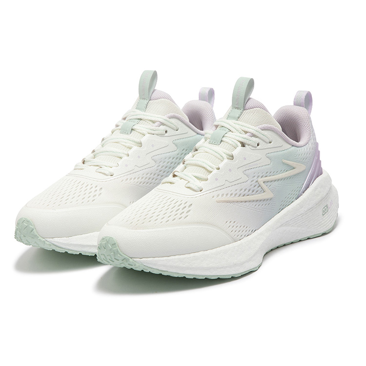 361° Popping Foam Anti Slip Wear Resistant Low Top Casual Running Shoes Women's Light Grape Purple