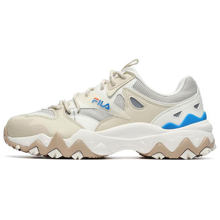 FILA Oakmont Europe Man 2 Cushioning Anti-Slip Wear-Resistant Breathability Low-Top Casual Shoes Men's Beige Blue