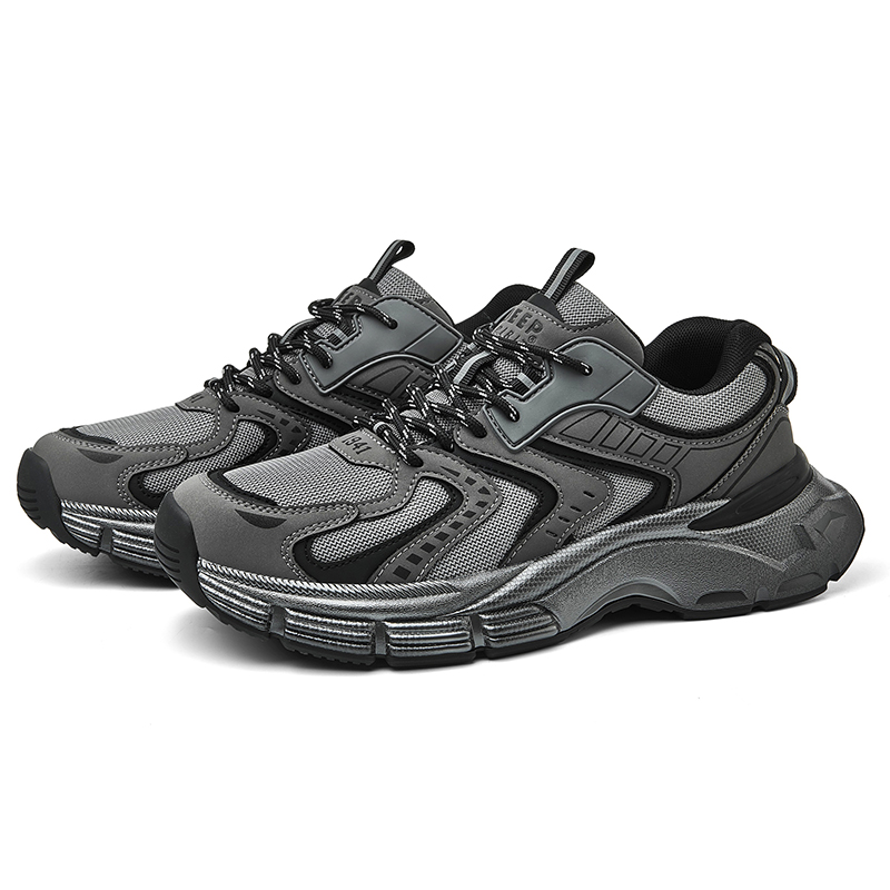 JEEP SPIRIT Versatile Sports Trendy Casual Low Top Chunky Sneakers Men's Gray Purple купить в интернет-магазине Yoocart с быстрой доставкой по России.