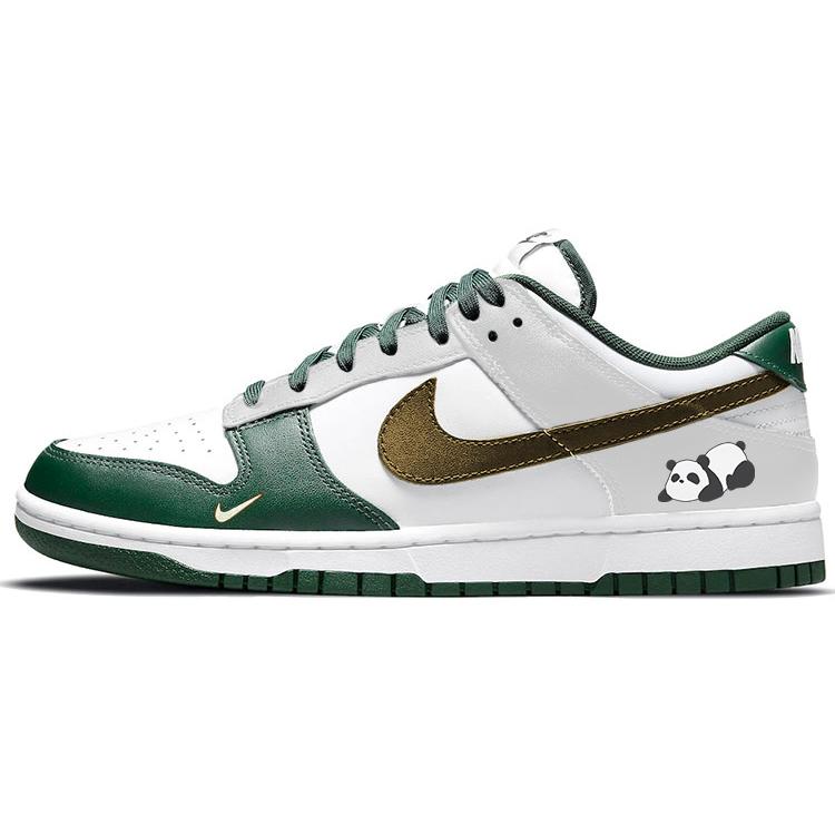 Nike Dunk Anti-Slip And Wear-Resistant Breathable Low-Top Skateboard Shoes Unisex White Green