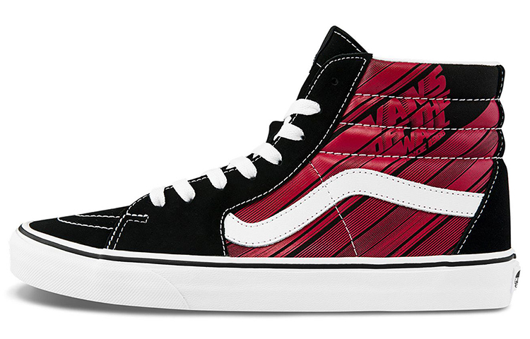 Vans SK8 Hi Retro Casual Skate Shoes Unisex Black Red