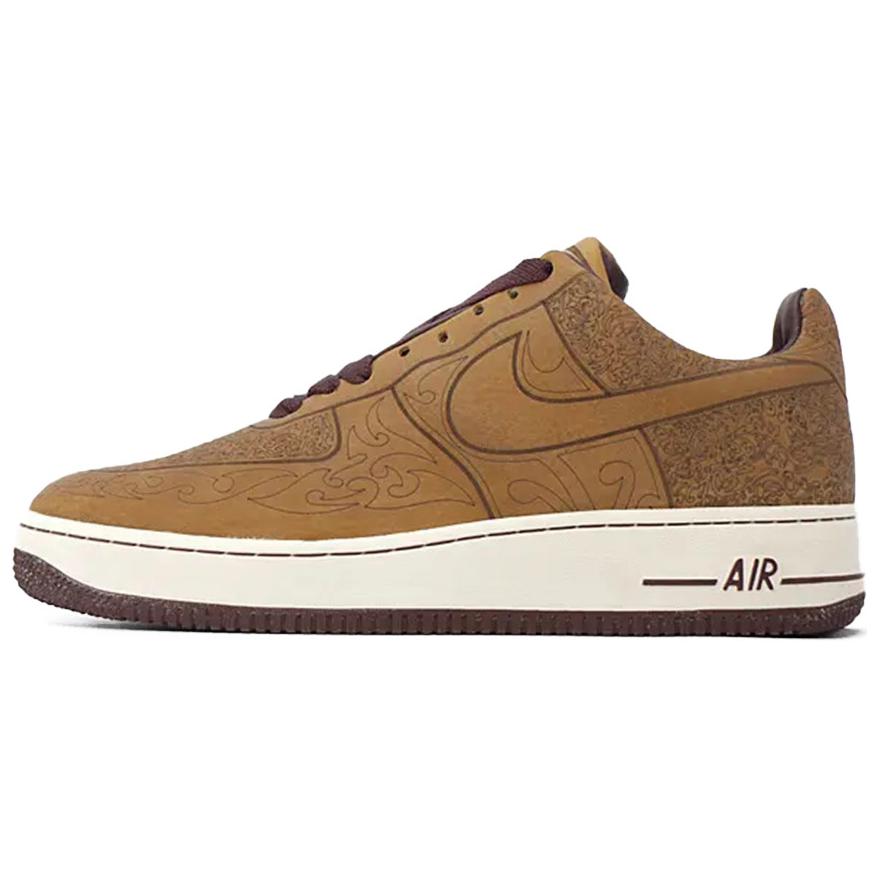 Nike Air Force 1 Slip-Resistant Cushioning Wear-Resistant Low-Top Skateboard Shoes Unisex Brown