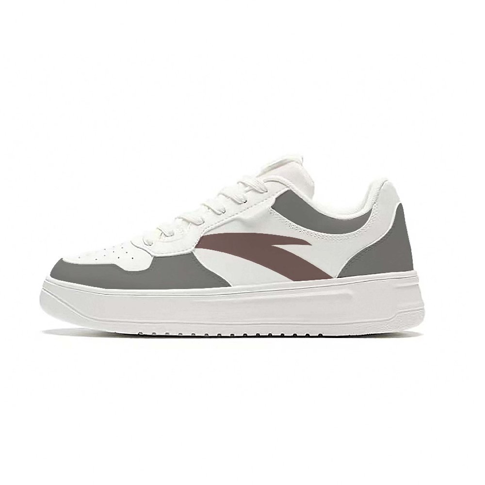 Anta Anti Slip Wear Resistant Low Top Skateboard Shoes Unisex Gray