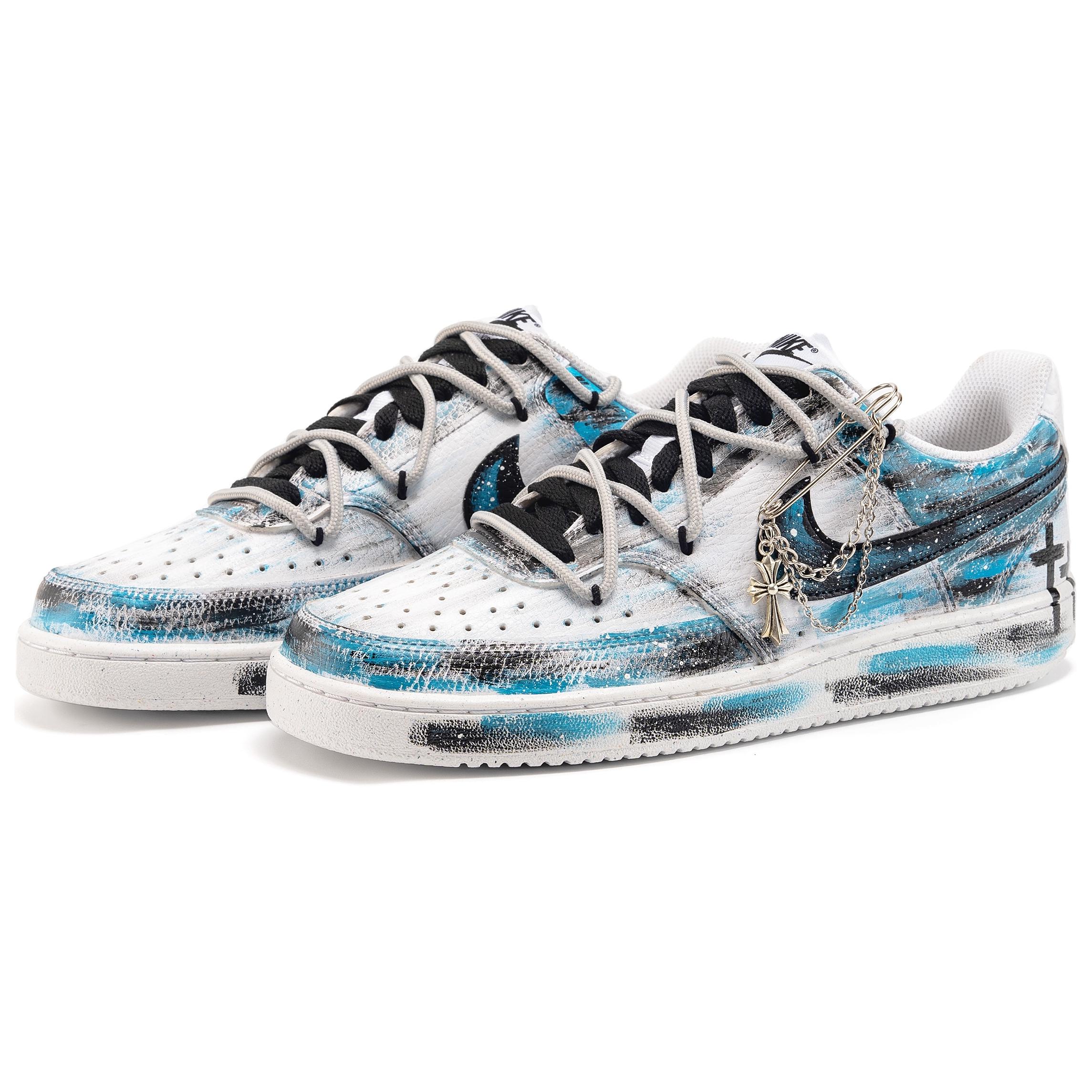 Nike Court Vision 1 Slip-Resistant Cushioning Abrasion-Resistant Low-Top Skateboard Shoes Men's Blue купить в интернет-магазине Yoocart с быстрой доставкой по России.