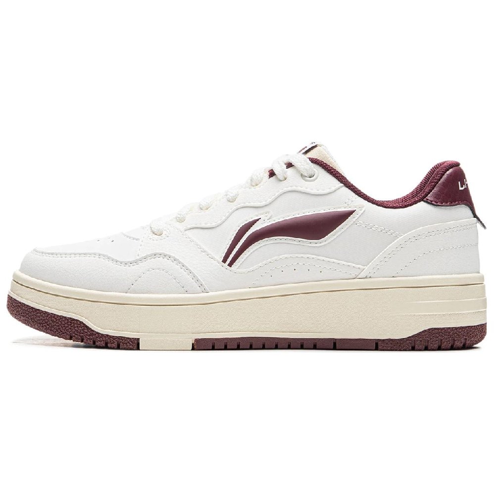 LiNing Tianji Soft Anti Slip Wear Resistant Lightweight Breathable Low Top Skateboard Shoes Women's White Purple
