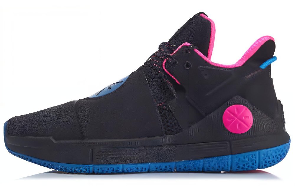 LINING WADE SHADOW Basketball Shoes Men's Mid top Black Pink