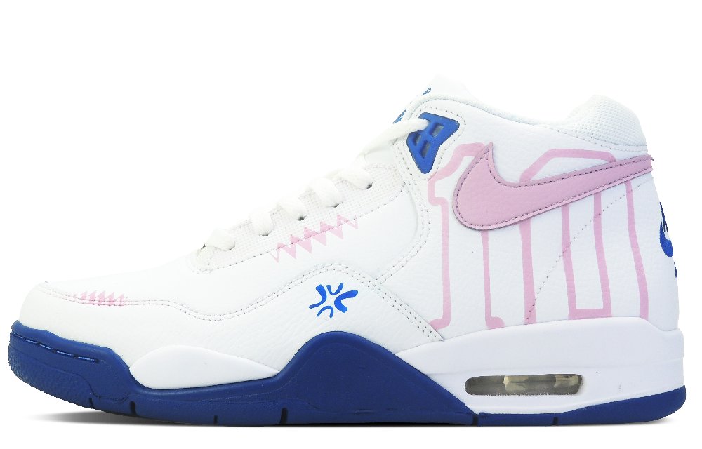 Nike Flight Legacy Slam Dunk Akagi Riko Mid Top Vintage Basketball Shoes Men's Blue White Pink