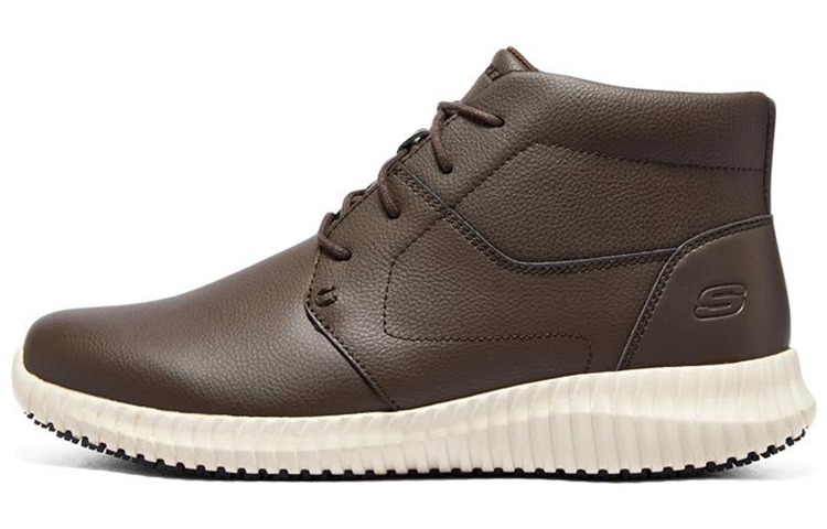 Skechers Work Relaxed Fit High Top Casual Shoes Men's Brown