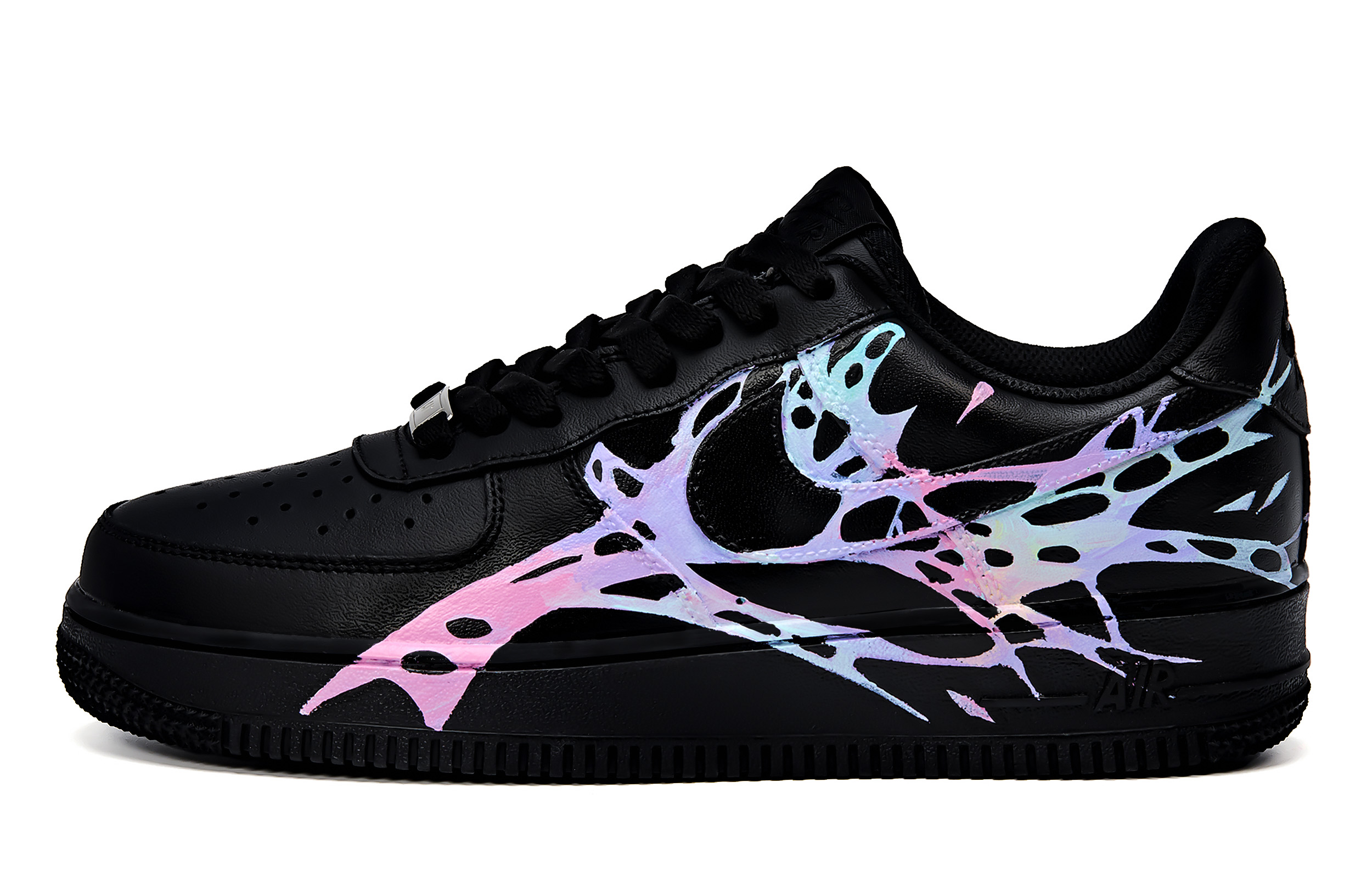 Nike Air Force 1 Abrasion Resistant Low top Skateboard Shoes Unisex Black