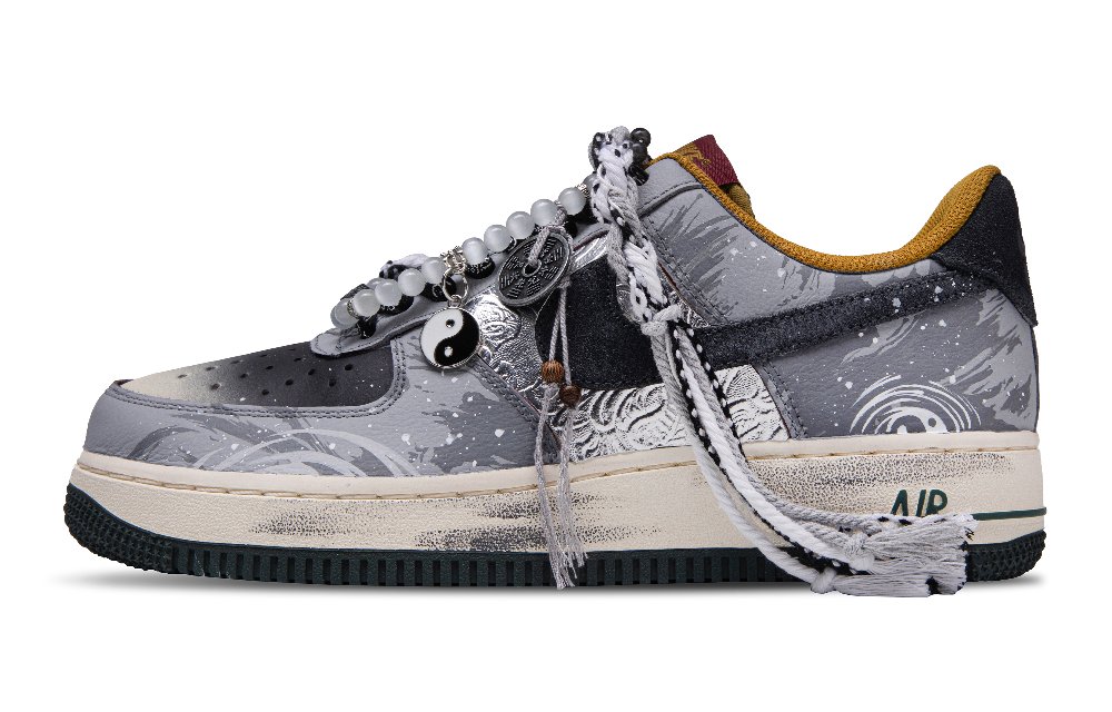 Nike Air Force 1 Skateboard Shoes Men's Low top Silver