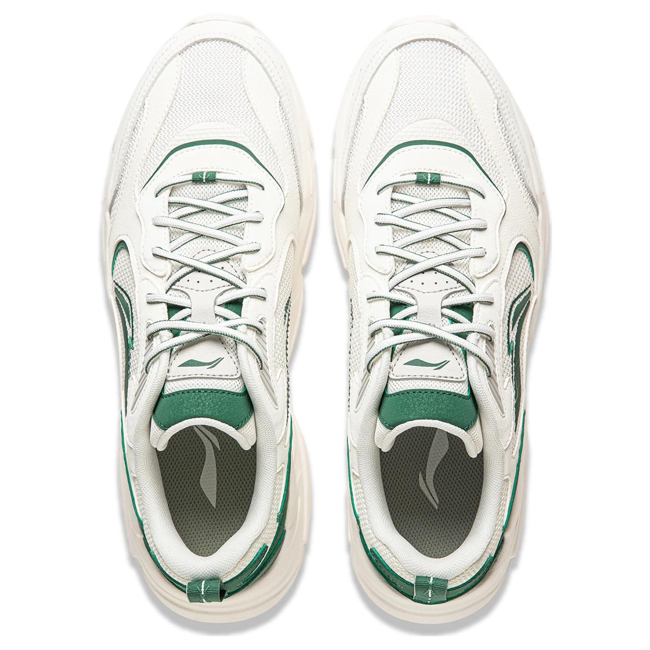 LiNing Clouds Cushioning Anti-Slip And Wear-Resistant Support Casual Shoes Men's White Green купить в интернет-магазине Yoocart с быстрой доставкой по России.