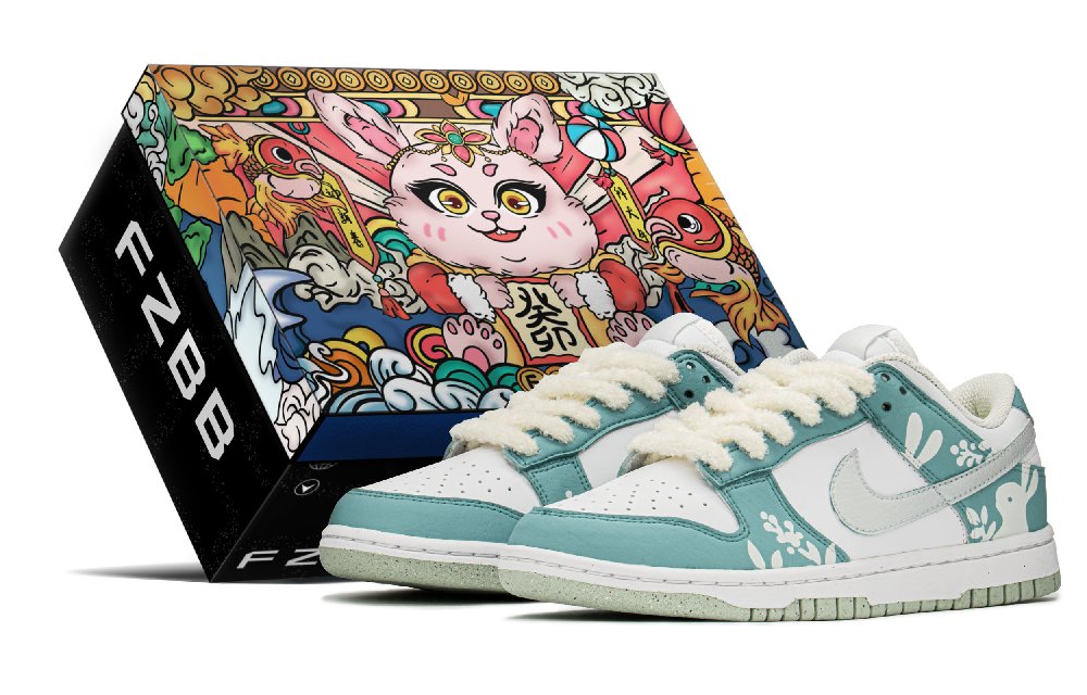 Nike Dunk Low FZBB CNY Low Top Skateboard Shoes Women's White Green