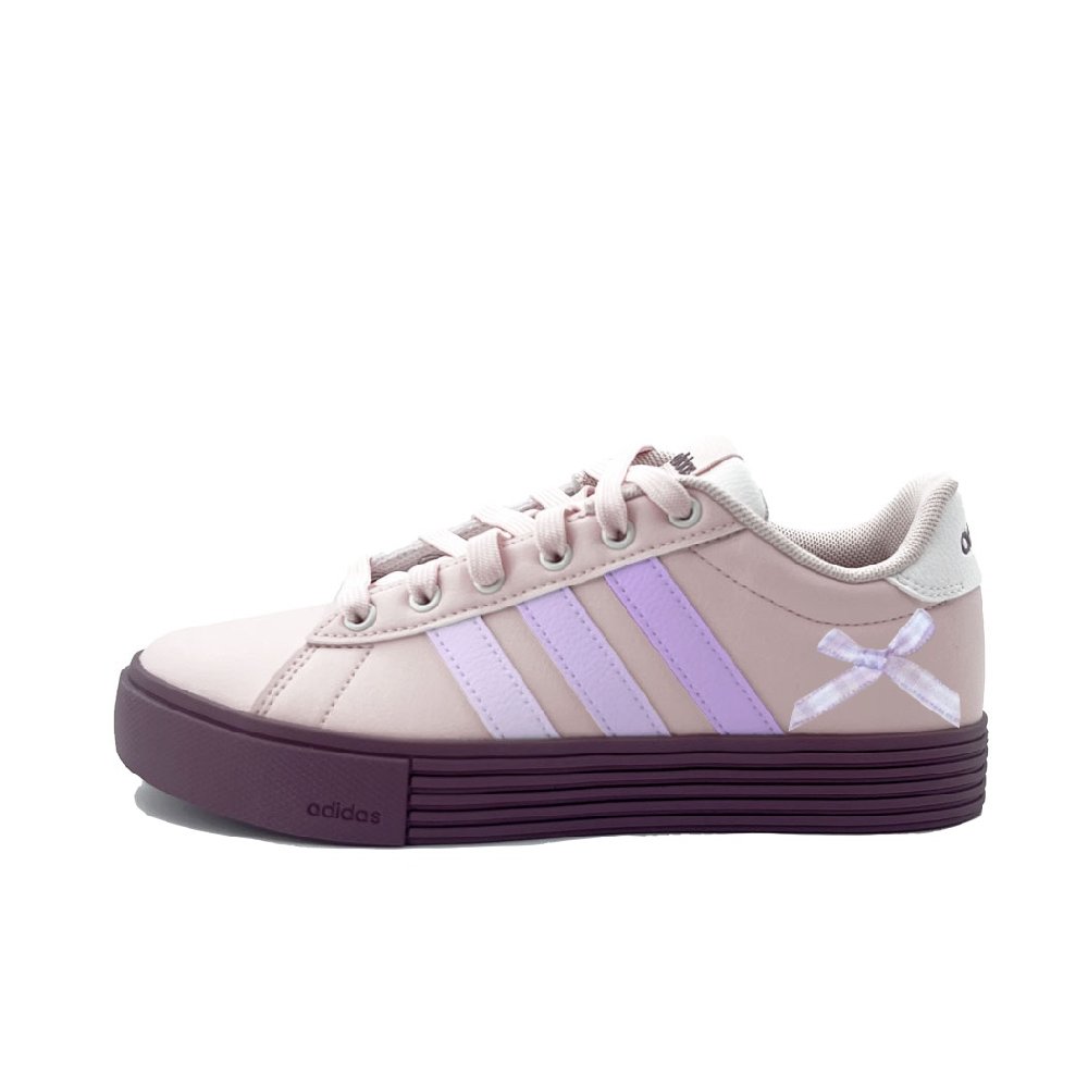 Adidas Daily 4.0 Abrasion Resistant Low Top Skateboard Shoes Unisex Pink Purple