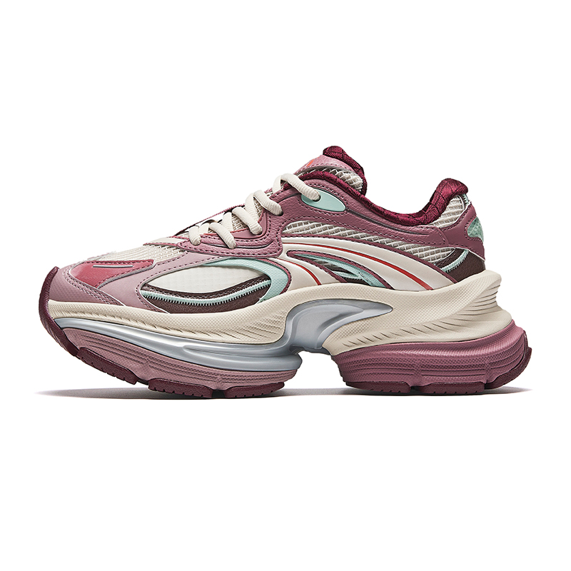 Anta Anti-Slip Wear-Resistant Low-Top Chunky Sneakers Women's Pink