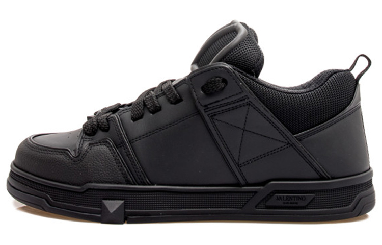 Valentino Open Low Top Stylish Skateboarding Shoes Men's Black