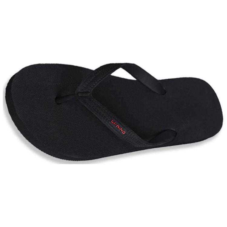 LiNing Odor-Resistant Slip-Resistant Flip Flops Men's Black