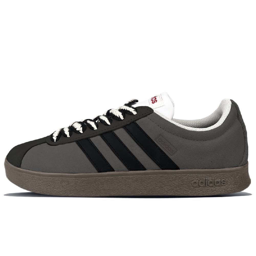 Adidas Neo VL Court 2.0 Anti-Slip Wear-Resistant Low-Top Skateboard Shoes Unisex Dark Gray