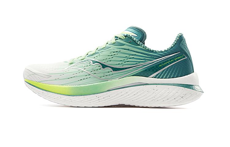 Saucony Endorphin Speed 3 Breathable And Resilient Low Top Training Running Shoes Unisex White Green