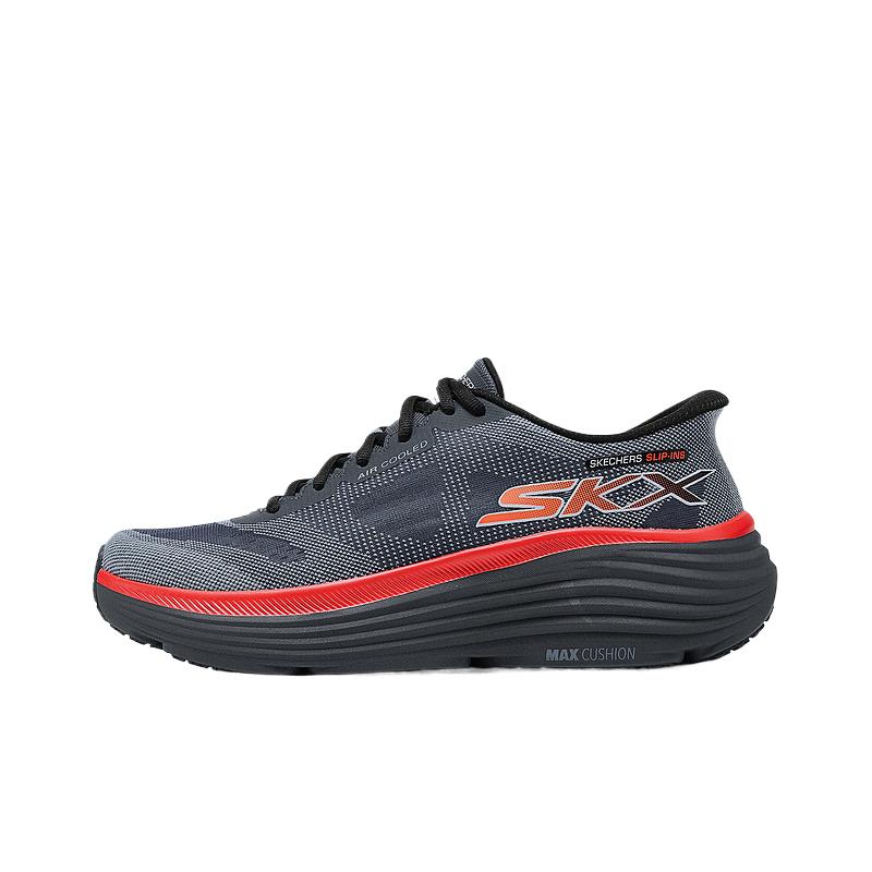Skechers MEN'S GO Durable Breathable Mid-Top Running Shoes Men's Dark Gray Blue