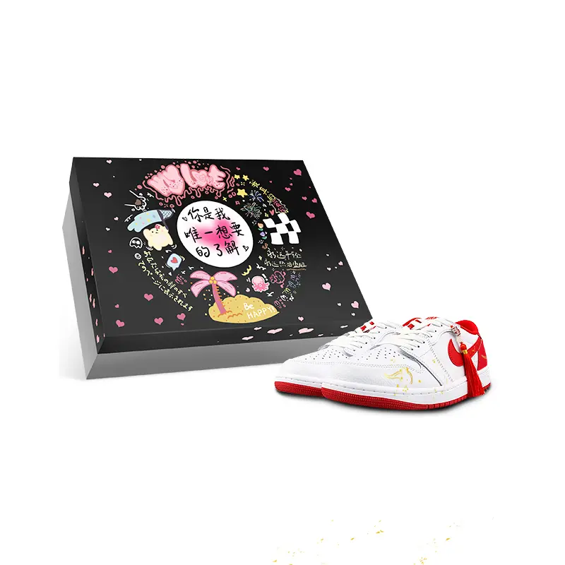 Jordan Air Jordan 1 Abrasion Resistant Low top Vintage Basketball Shoes Unisex White Red