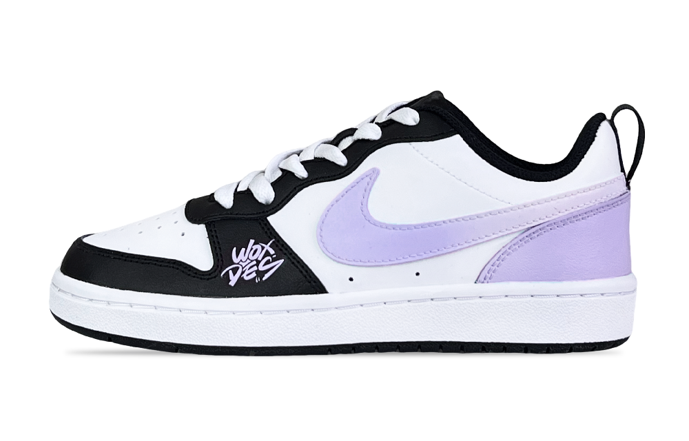 Nike Court Borough Raspberry Berry Tea Anti Slip Wear Resistant Low Top Skateboard Shoes GS Purple