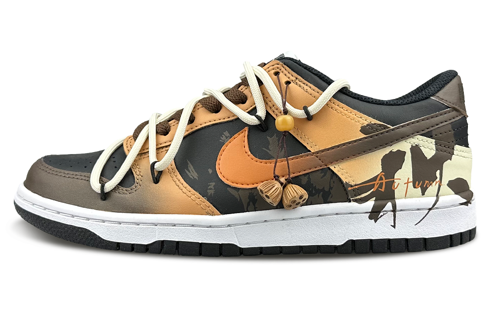 Nike Dunk Skateboard Shoes Men Low Top Orange/Black/Gray/White