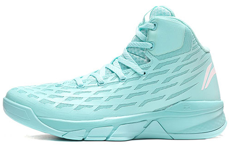 LiNing Essence Demon 2nd Generation Slip-Resistant High-Top Vintage Basketball Shoes Blue