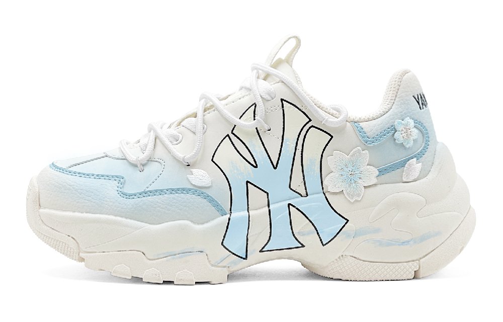 MLB Big Ball Chunky Abrasion Resistant Height Increasing Low Top Chunky Sneakers Unisex Blue